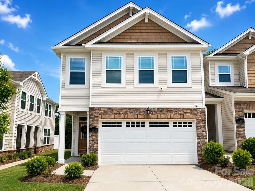 Step into this stunning 2023 townhome by Mattamy Homes! Featuring the highly sought-after Blayre floor plan, this move-in-ready gem offers 1,916 sq. ft. of elegant living space. It beautifully delivers the expansive, open feel of a single-family home paired with the ultimate convenience of low-maintenance townhome living.

Home Highlights:

Entertainer's Kitchen: The bright, open-concept layout is anchored by a gourmet kitchen featuring upgraded appliances, premium finishes, and a massive center island.

Spacious Retreat: The second floor boasts an expansive primary suite with a spa-like bath, alongside two additional generous bedrooms.

Rare Parking Setup: Parking is an absolute breeze! Enjoy an attached 2-car garage plus a double-wide driveway, providing private parking for up to four vehicles.

Lock & Leave Lifestyle: Say goodbye to yard work! The HOA covers all lawn care and exterior maintenance for busy professionals.

Unbeatable Location:
Perfectly situated in the 28278 zip code, you are just minutes from Rivergate Shopping Center, Charlotte Premium Outlets, and I-485 for a quick commute to Uptown. Outdoor enthusiasts will be thrilled to have Lake Wylie, McDowell Nature Preserve, and community walking trails practically right outside your door.

Why wait for new construction when this move-in-ready gem has it all? Do not miss out—schedule your private tour today!