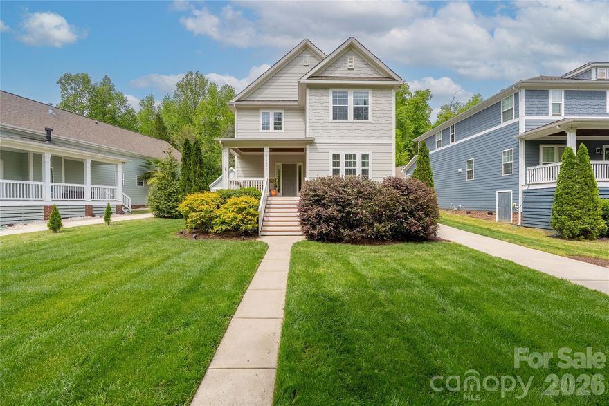 Welcome to this charming home that perfectly blends some craftsman-inspired details with modern comforts! Step inside and discover hardwoods throughout with an open-concept layout that creates a welcoming atmosphere perfect for entertaining or relaxing. The family room, flex room and the outdoor living space all connect to the heart of the home, the kitchen. It features updated quartz counters, an island that seats three and stainless appliances. A desirable guest suite rounds out the main floor. Upstairs, the owner’s suite provides a comfortable retreat with a well-appointed en-suite including a large walk-in closet and a remodeled floor-to-ceiling tiled shower with a frameless glass door. Three more bedrooms, another full bathroom and a laundry closet complete the second floor. Outside, enjoy a private and landscaped backyard with a covered porch and deck – all perfect for grilling, enjoying time with loved ones, or simply unwinding. This home is located directly across from a picturesque, wooded greenspace offering a unique connection to nature and recreation right at your doorstep with effortless access to the amenities and the walking trails of what will officially become the South Prong Clarke Creek Greenway!

Vermillion is more than a neighborhood; it’s a vibrant community. Experience two sparkling pools, a flourishing community garden, playground, walking trails, greenspaces, a welcoming restaurant and a future county greenway (with a trailhead expected less than 500ft away from your front porch) directly connecting you to Downtown Huntersville. Here, every amenity has been curated for comfort, connection, and quality of living.