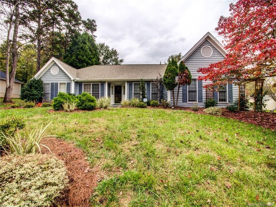 Stunning Ranch home situated on a large .39 acre lot in popular Mint Hill neighborhood.  Home is move in ready, fresh exterior paint, 30 yr. architectural roof installed in 2011, open floor plan. This 3 bed, 2 bath home also has an office with built in cabinets, as well as a cozy wood burning fireplace for those cool fall nights.  The corner lot also provides 2 separate driveways, a 2 car attached garage, rear deck and a 2nd driveway if you need additional parking. Trane HVAC installed in '09
