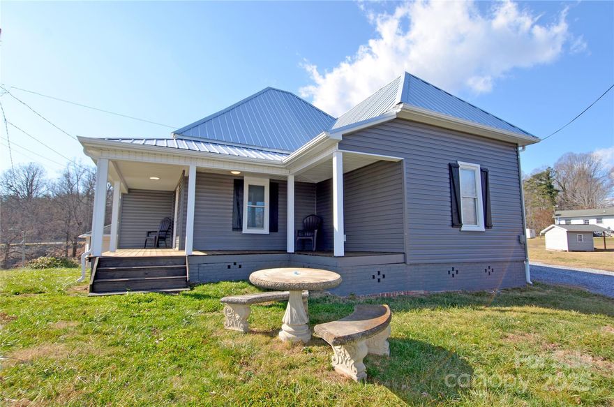 Recently updated and move-in ready, this charming 2-bedroom, 1-bath home is located within city limits and just minutes from local amenities. Major updates include new plumbing, new heat pump, a new roof and windows, and a newly built back deck- offering peace of mind and modern comfort. Inside, you'll find a vaulted ceiling in the primary bedroom, adding character and a sense of openness. Original hardwood floors throughout and fireplaces in both bedrooms provide timeless charm and warmth. All appliances are included, making this home an excellent choice for first-time home buyers, downsizers, or investors. Cute, cozy, and conveniently located- this one is a must-see!!