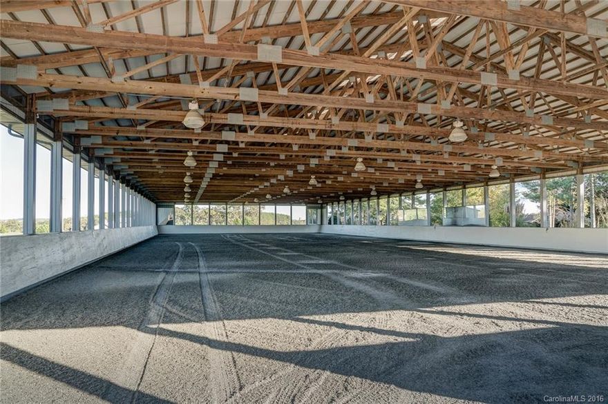 17+ acre Professional Horse Farm, 200' x 80' covered riding ring with superb synthetic footing, 11 stall barn, 3 BR, 2 Bath main house with high grade finishes in pristine condition, 2 BR, 2 Bath separate living quarters for staff or guests, grass paddocks and grass riding field, 3 board fencing throughout, storage buildings, deeded access to private CETA trail system, quiet neighborhood of Equestrian estates.