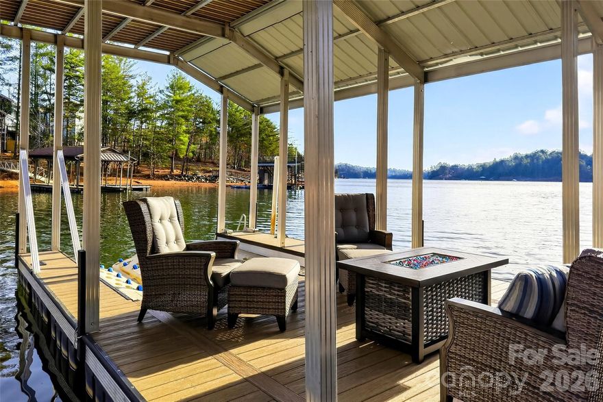 Perched on the shores of pristine Lake James, this premium lot delivers sweeping views of Hawksbill and Shortoff Mountains in the dramatic Linville Gorge, a level waterfront with a private beach, and a double-decker, double-slip dock complete with jet ski ports. Whether you’re launching a kayak at sunrise or watching the sunset from the upper deck, this property lives like a dream before a single board is nailed.
The hard work is already done. A driveway and building site have been cleared, a shared well is on-site, and underground power lines keep the views uncluttered. With a 2,000 sq ft minimum build and architectural review in place, the entire neighborhood reflects the quality you’d expect — and protects the investment you’re making.
Community amenities include an outdoor pool, boat storage, lake access, and a community dock. Short-term rentals are permitted, making this an exceptional opportunity.
All you need to bring is your vision — and your sunscreen.