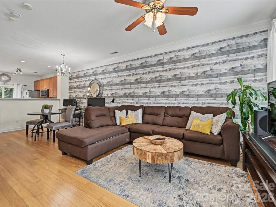 Location! Location. Location. This standout townhome in vibrant Ayrsley community is a fantastic find, especially for buyers seeking that urban lifestyle with zero maintenance and for a lifestyle where retail and dining are practically within walking distance. The bright floor plan is particularly flexible—having dual primary-style suites upstairs makes it perfect for a roommate situation or a high-end dedicated office. Stainless appliances in the kitchen and oak laminate are durable, attractive choices for homeowners. Having water and sewer, pest control, exterior and landscaping included in the HOA fee are nice bonuses that simplify monthly budgeting. The location is a major highlight, placing the buyer within walking distance of over 20 retail and dining options, including the Ayrsley Grand Cinema and Piedmont Social House. Plus, the short commute to Uptown, Lake Wylie, McDowell Nature Preserve and the Charlotte Douglas International Airport makes it highly convenient for professionals. Ideally located near I-485 and South Tryon.