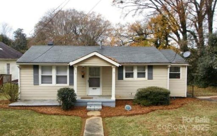 Welcome. This 2 bedroom and 1 bath home is located within walking distance to all shopping and dining around Wilkinson Blvd and includes Walmart and Ashley Park. Enjoy your private backyard and covered side porch for afternoon sun. Front porch for the morning coffee. Take a bus to get to work or to Uptown Charlotte. Easy access to major areas including I-77, I-85, Independence Rd. and I-485. This home could be either renovated or yet built new. The neighborhood includes new homes and duplexes. Great investment with fantastic location.