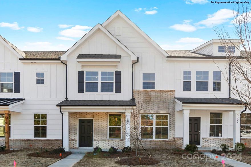 AVAILABLE NOW! Fabulous location!! Close to shopping, dining & quick I-77 access to Charlotte.  This 1762 SF luxury townhouse boasts 9 foot ceilings, 3 bedrooms, 2.5 baths, open concept kitchen overlooking the dining & great room.  Primary suite featuring an oversized tile shower with bench, double sinks, 2 walk-in closets, trey ceiling & seating area. Both guest bedrooms have walk in closets. Kitchen features Stainless appliances, large pantry, 5 burner gas range with convection/air fryer oven, tile backsplash & granite countertops. Laundry room with room for folding table & more.  Oversized rearload 2 bay garage with 2 car driveway. So many upgrades in every home! Lucca (White) interior design package. Gorgeous HOA maintained lawn for carefree lifestyle & community park for outdoor fun.