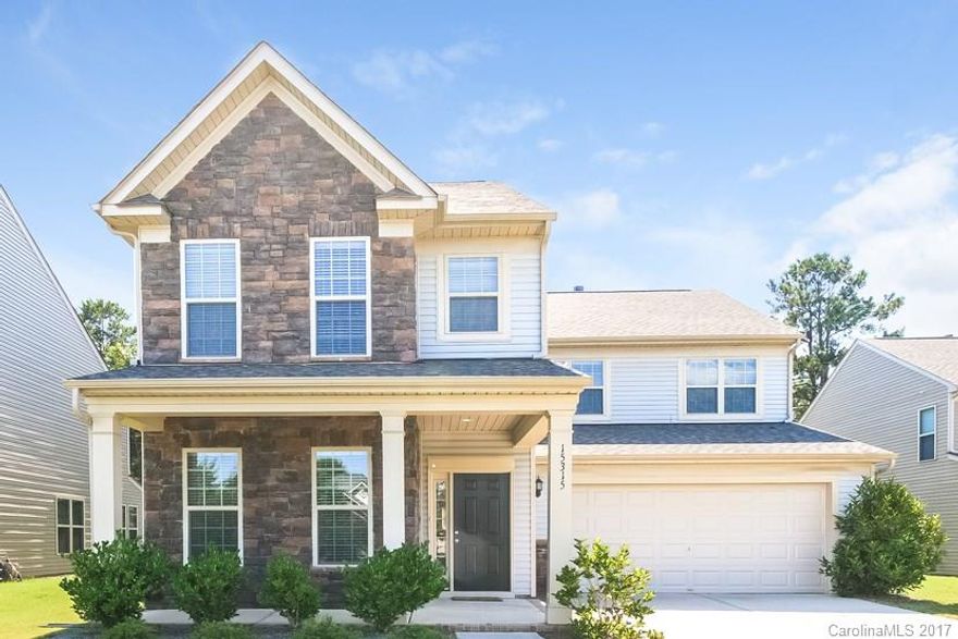 Picturesque and spacious 4 bedroom, 2.5 bathroom rental home located in Huntersville, NC! This home boasts a lovely living room with fireplace and an eat-in kitchen with gorgeous granite countertops, stainless steel appliances, a pantry and a breakfast bar. The master bedroom features a walk-in closet and private bathroom with dual vanities and a walk-in shower. The exterior includes 2 car garage and a grassy backyard.