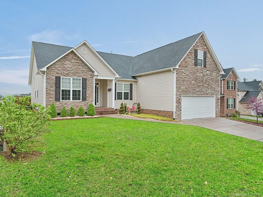 Goldilocks would have said this house was just right. The best split 4 bedroom plan (or call it 3 bedrooms with an office) with 2,208 sq.ft. on the main floor with that other room you need and crave upstairs. Hardwood floors, granite countertops, breakfast and dining areas, the extra powder room no one else has, vast new storage in the garage, and a fenced back yard for the little one. Move in before summer to bask in the sun at the community pool. Quick access to I26 and wherever you want to go