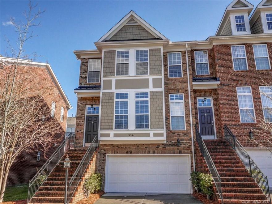 Done deal! Across from Arboretum w/Teeter, restaurants, shops in walking distance. Gated community w/pool & loads of green space. Bright, fresh, end-unit w/new paint & carpet. Sophisticated décor features up-to-date kitchen w/granite & stst appl’s including double ovens. Hardwoods throughout main floor. Master w/2 walk-in closets & bath w/whirlpool tub, shower, granite top, water closet. Laundry room w/sink. 4th bedroom/bonus w/full bath & private, gated patio. Washer, dryer, fridge included.