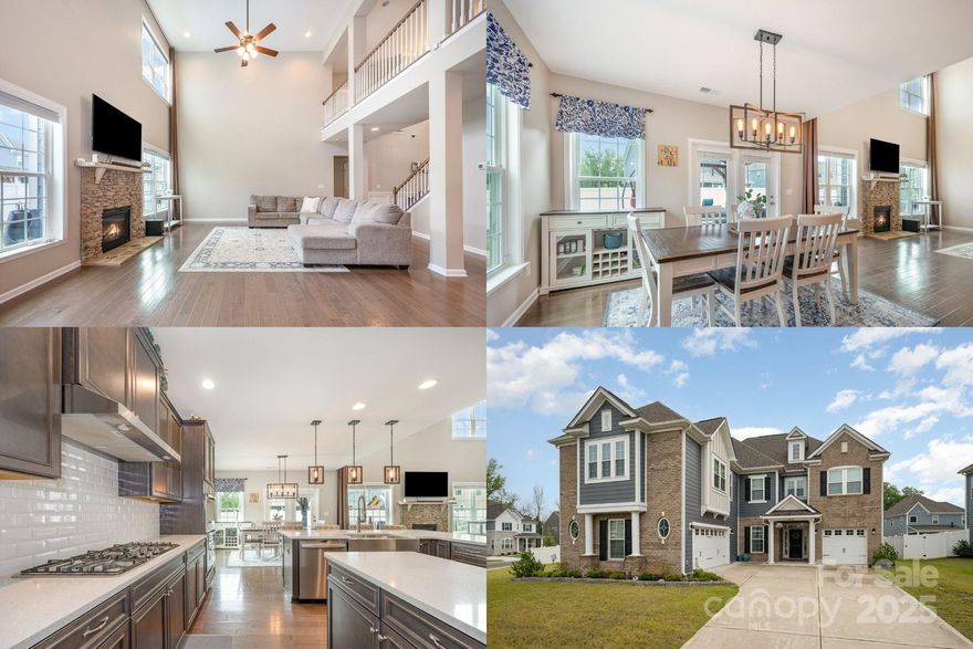 Experience luxury living in Davidson’s sought-after Summers Walk. This elegant 3,800+ sq ft home features a soaring 2-story foyer and sunlit open living spaces. The gourmet kitchen boasts quartz counters, a custom tile backsplash, and premium stainless appliances, flowing into the inviting family room with a gas fireplace, perfect for family gatherings. Upstairs, there is a spacious loft and a huge bonus room with XL closet & full bath. The primary suite impresses with tray ceilings, a spa-like bath with a separate shower, water closet, and dual vanities. Relax outdoors in the gazebo on the oversized deck overlooking lush, manicured landscaping. Enjoy extra storage with a 3-Car garage! This is refined living at its finest. Schedule your private tour today!
