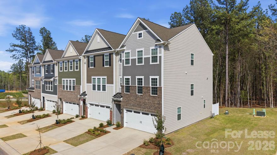 Welcome to this brand-new end-unit townhome for rent in the desirable Village of Waxhaw, just minutes from downtown Waxhaw. This spacious 3-story home offers 4 bedrooms and 3.5 bathrooms with a versatile and functional layout. The main level features 1-bedroom and 1-bath, perfect for guests, a home office, or additional privacy. The second level showcases a bright, open-concept living area with a modern kitchen and a half bath. The third floor includes 3 additional bedrooms, 2 full bathrooms, and the laundry room. As a brand-new construction that has never been lived in, the home offers fresh finishes throughout. Conveniently located near downtown Waxhaw.  This move-in-ready rental is a must-see.