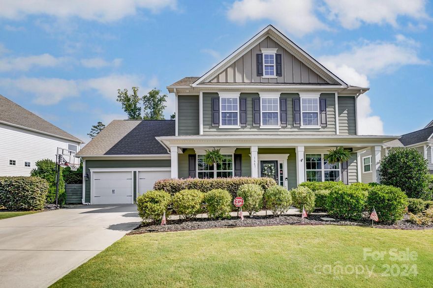 It's the perfect time to fall in love with this luxurious home in the prestigious Springfield neighborhood, one of Fort Mill's most desired locations. This residence boasts an open floor plan bathed in natural light, featuring a gourmet cook's kitchen with stainless steel appliances, updated lighting, and exquisite granite countertops with an inviting eat-in area. The home is adorned with new LVP flooring throughout and crown molding on the main floor. A whole-home water filtration system ensures pristine water quality. The first floor includes a bedroom suite, formal dining room, and office. Upstairs, you'll find four additional bedrooms plus a versatile bonus room/5th bedroom. Relish the Carolina lifestyle on the expansive covered rear porch with a stylish paver patio, overlooking a beautifully landscaped fenced backyard that provides privacy. Springfield amenities include a community clubhouse, pools, golf course, tennis courts, playgrounds. This home is a must-see!