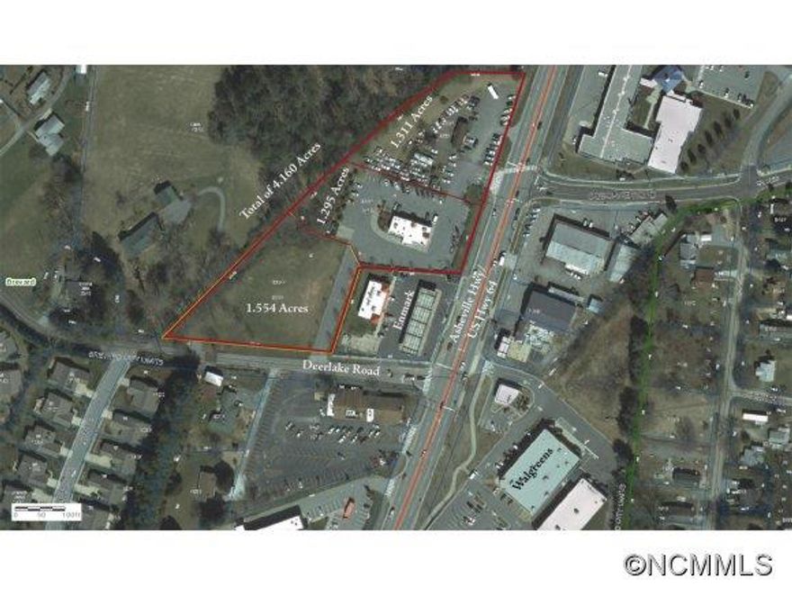 Prime 4.160 acre commercial parcel on US 64 with a traffic light. Three parcels including two undeveloped sites that are 1.311 acres and 1.554 acres and a 1.295 acre site that has a ground lease. This property includes PIN's 8586-86-9664-000, 8586-86-8419-000, and 8586-86-6322-000.