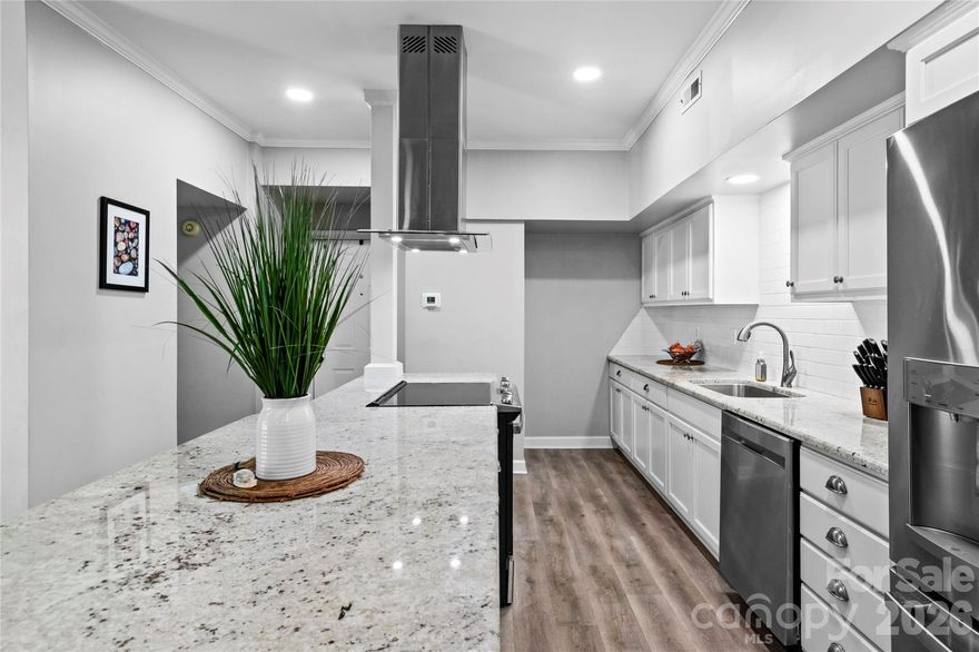 Welcome to The Meadows... Beautiful Main Level Condo off Peace Haven Rd area... Updated Kitchen with newer cabinets, Granite Countertops, Beautiful Island with Bar Seating, Subway tile backsplash, Updated Appliances ... Breakfast Area ... Open Floorplan ... Living Room with wood burning fireplace and slider doors to the expanded patio ... Storage Closet off Patio... Condo offers 3 bedrooms with 2 full baths and 1/2 bath .. Updated Bathrooms .. All bedrooms access a full bath ... LVP Flooring Throughout.. Update Light Fixtures, Newer Windows, 9ft Ceilings Spacious closets ... New Heat Pump - August 2022 ... New Roof 2020... Spacious Parking Area ... HOA Dues also include water and sewer ... Note: Currently there are no plans to re-open the neighborhood pool