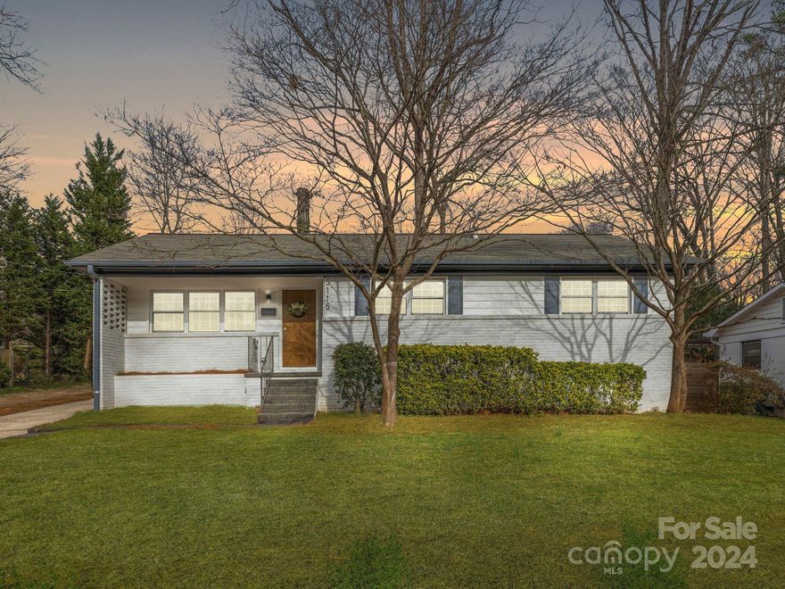 A beautiful updated 3BR, 2Bath home centrally located near the desirable Oakhurst neighborhood! Updates include refinished original hardwood floors, new soft-close kitchen cabinets, new countertops, new tile backsplash, new SS appliances, new kitchen sink, new lighting throughout, new hardware throughout, and so much more! Updated bathrooms with new custom tile, new vanities, new fixtures, and new shower glass! The list continues with fresh paint inside and out, new water heater, new gutters, new fencing, new back patio, new front door, new mailbox, and fresh landscaping! Enjoy beautiful natural lighting with an open floor plan perfect for entertaining in addition to the outdoor patio in your own private fenced in back yard! This home is completely move-in-ready with all work permitted and inspected by Meck County! Don't miss the opportunity to live conveniently near restaurants, shopping, and entertainment in a newly updated home! Schedule your showing today!