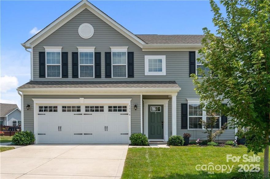 This 4-bedroom, 2.5-bath home sits on a quiet cul-de-sac lot and is filled with natural light. The kitchen is the heart of the home, complete with an oversized island, granite countertops, stainless steel appliances, and an open view into the dining area and great room.

Upstairs, the primary suite features a walk-in closet and a spa-like bath with dual vanities, a soaking tub, and a walk-in shower. Three additional bedrooms, a full bath, and a spacious laundry room round out the second floor.

The fenced backyard is built for both relaxation and entertaining, with a covered porch, paver patio and walkway, and an in-ground irrigation system on a separate meter.

Living in The Mills means access to top-notch amenities: a resort-style pool, playground, volleyball court, clubhouse, fitness center, and walking trails. Families will appreciate that Patriots Elementary and C.C. Griffin Middle are located right inside the neighborhood.

 INTERIOR PAINT CONCESSION W/ ACCEPTED OFFER