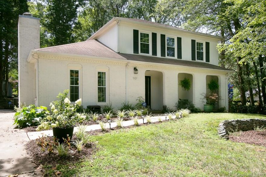 From foyer enter spacious living and dining rooms with Brazilian cherry wood floors. DR flows to large porcelain floored kitchen then den with fireplace. Laundry and lav are nearby. Screen porch overlooks fenced yard. Master BR with Brazilian wood floors and 2015-updated bath on second plus 2015 updated hall bath and two additional bedrooms. New insulated tilt-in windows throughout. Stonehaven is a highly desired community of tree-lined streets with option to join community pool / tennis club.