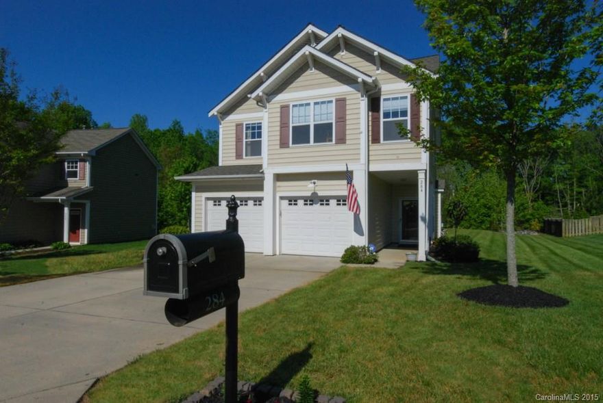 Sought after Whitley Mills is in walking distance to the new elementary school, easy access to I-77, minutes from Lake Wylie, grocery, shopping, restaurants, zoned for top rated schools & a pool community. The owners have kept this 3 bedroom 2.5 bath home w/ loft meticulously maintained. Adding gas range, wood floors, tile, newer architectural shingle roof, irrigation system, home network system, & closet system to master bedroom closet. Wooded & private yard is profess. maintained. A must see!