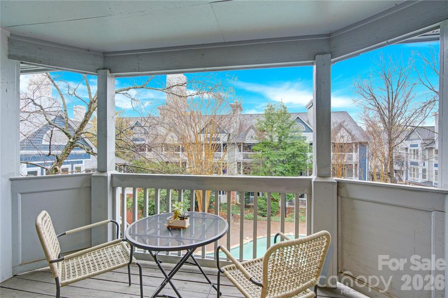 Top-floor corner unit with a partial skyline view! Live in the center of it all at Fourth Ward Square. This bright, move-in-ready condo boasts extra windows, granite kitchen finishes, and a private balcony overlooking the saltwater pool and courtyard. Major updates include: New Roof (2024) and HVAC (2021). Includes dedicated parking and all appliances (Washer/Dryer convey!). Enjoy premium amenities like the fitness center, fire pit, and clubhouse. A short stroll to Fourth Ward Park and minutes from NFL, NBA, and MLS stadiums. Low-maintenance Uptown living at its finest! Carpet 2024