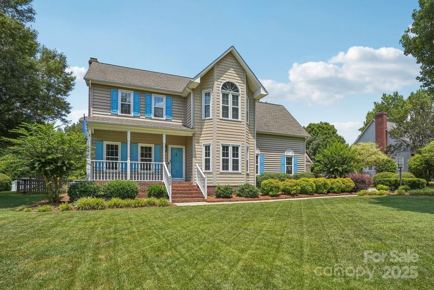 Come Home to Your Own Slice of Paradise. This One Owner 2-Story Home has been Meticulously Maintained. The Home has Beautiful Red Oak Hardwood Flooring on the Entire Main Level and Heaving Crown Moldings through out the entire Home. The Kitchen Boast a Custom Maple Cabinets, Granite, an Island & Walk In Pantry. Great Room has Shiplap & a Real Wood Burning Fireplace. Formal Dining Rm, Den & Breakfast Nook. Enjoy the Spacious Master w/Vaulted Ceiling, Board & Batten Wall, Hardwood Flooring and Updated Private Newly Remodeled Full Bath. Feel like you are on Vacation everyday w/the In Ground Salt Water Pool, Covered 10x28 Patio, Wet Bar, Zoysia Grass & Tropical Plants. 24x32 Detached 2-Car Garage is Completely Heated & Cooled, has a Full Bath additional Rm and a Bonus Room - the Perfect Space for a Home Office! In the last 5 Years Sellers have made Tons of Upgrades to the home - New Windows, Remodeled Primary Bath, Carpet in Secondary Bedrooms, Small Community & Just Minutes from I-77.