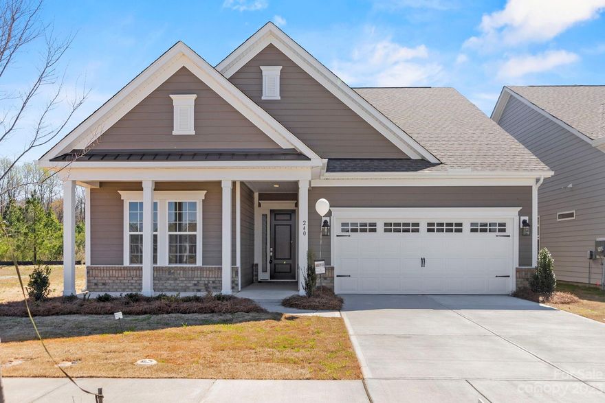 MLS#3890166 Ready Now! Built specifically for 55+ communities. The Laney at Esplanade at Northgate is a popular plan with curb appeal and charm. An inviting foyer welcomes you inside the home. At the back of the home, the living and entertaining spaces are encompassed by a kitchen with prep-and-serve island, a casual dining area, and a large gathering room with fireplace. Owner’s suite boasts dual sinks, walk-in-shower, tub and walk-in closet. 
HOA includes Full Time Lifestyle Coordinator, Incredible resort campus to be complete late fall! Structural options added to 240 Portrait Way include: valet in place of coats, fiberglass tub insert in place of standard shower, alternate owners bath 3 with roll in shower, game room with attic suite, fireplace, rear screened outdoor living with uncovered outdoor living, windows at owners suite, tankless gas water heater, tray ceiling at foyer, 4' garage extension, door to laundry from closet, and gourmet kitchen.