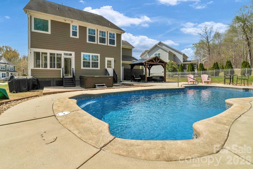 Welcome to this spacious and thoughtfully designed 6-bedroom home in Waxhaw NC, offering comfort, flexibility, and lifestyle in a highly desirable community. Located on a private cul-de-sac lot, this home features a functional layout with all bedrooms upstairs, creating a dedicated retreat space while keeping the main level ideal for everyday living and entertaining.

The open floor plan includes a well-appointed kitchen with island, ample cabinetry, and seamless flow into the main living areas, along with a dedicated office and formal dining space. Upstairs, the expansive primary suite is a true standout with a generously sized bedroom, enormous en suite bath, and an oversized walk-in closet that provides exceptional storage and comfort. Outdoor living shines with an in-ground salt water pool and hot tub, plus inviting front porch and rear 3 seasons room that make it easy to enjoy North Carolina living year-round.

Enjoy the charm and convenience of nearby downtown Waxhaw with its local shops, dining, and community events, along with easy access to major commuter routes connecting to the greater Charlotte area. Zoned for top rated schools, this move-in ready home combines space, privacy, and location in one exceptional opportunity. Schedule your showing today.