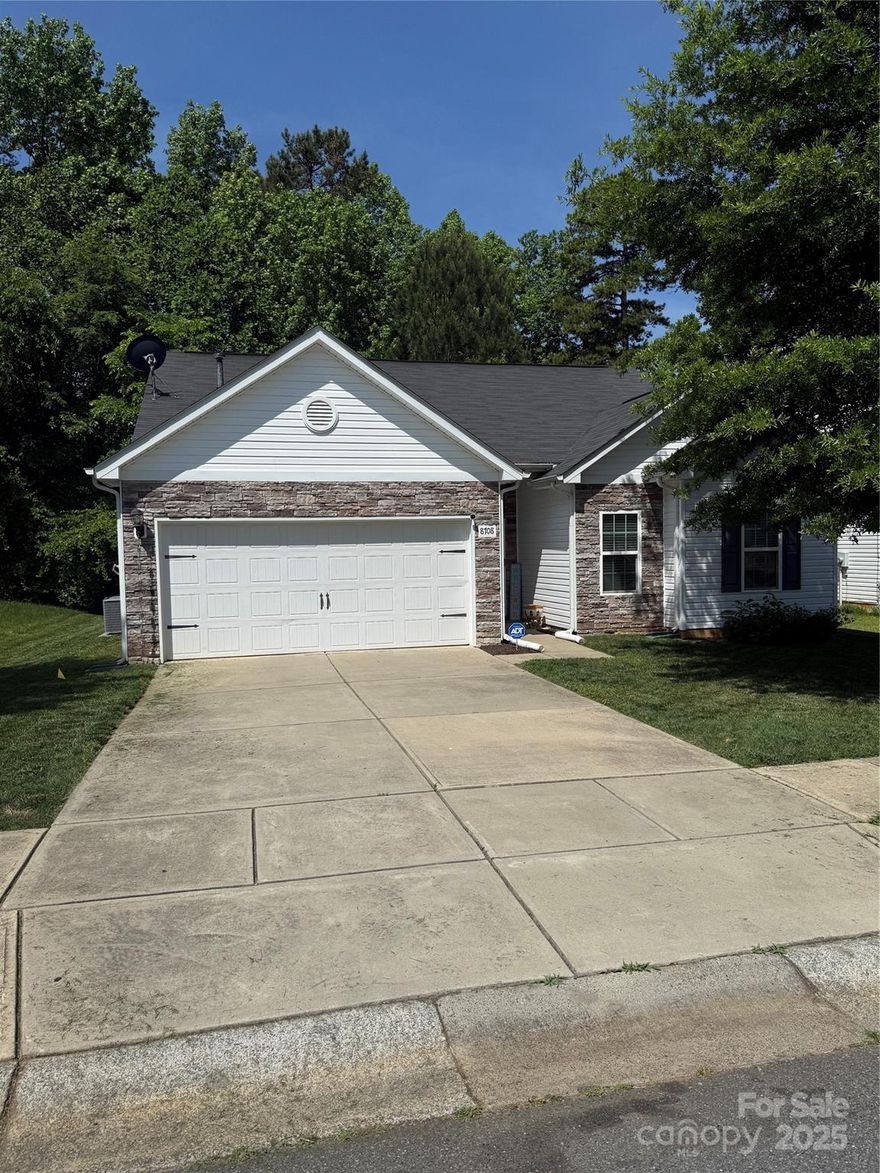 Welcome to this charming 3-bedroom, 2-bath ranch-style home featuring an open floor plan, perfect for hosting guests or simply relaxing. Enjoy a private backyard ideal for entertaining, along with a two-car garage and additional driveway parking. Located near the end of a quiet cul-de-sac in the Apple Gate neighborhood off Albemarle Road, you're just minutes from Target and Home Depot. Low HOA fees give you access to great community amenities, including a swimming pool. Don't miss this opportunity to own a home in a fantastic location!