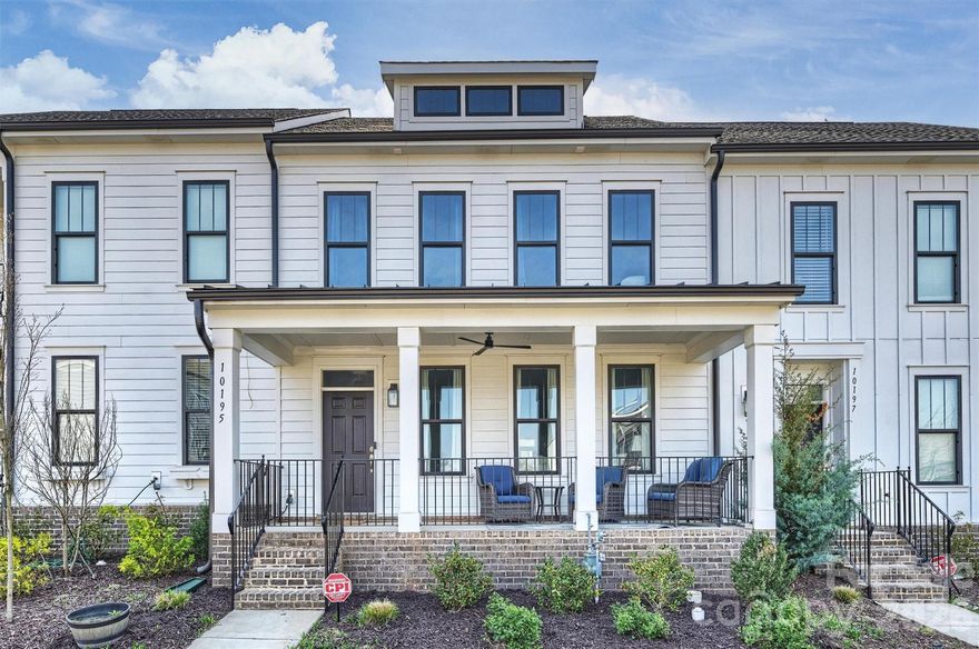 Welcome to this highly desirable Bordeaux floor plan in Tucker’s Walk, the only layout in the neighborhood featuring a primary suite on the main level. Combined with a rare elevated, gated front porch that lives like a true outdoor extension of the home, this property offers a unique blend of comfort, functionality, and low-maintenance living in a prime Huntersville location.

The elevated front porch is one of the first things that sets this home apart. It creates a sense of privacy you don’t typically find with townhomes and works beautifully as an outdoor living space, whether that’s morning coffee, letting pets out, or having friends over.

Inside, the layout continues to stand out. The main-level primary suite is a major advantage, offering both everyday convenience and long-term flexibility that many buyers are looking for right now. The main living area is open and functional, with a spacious kitchen and island that flows naturally into the dining and living spaces.

Upstairs, you’ll find  nice loft space that can function as a second living area, office, or play space, along with two additional bedrooms and a full bath. It’s a layout that gives everyone their own space while still feeling connected.

Just off the kitchen, there’s a private outdoor area set up for grilling and entertaining, along with a large detached two-car garage. A direct access door from the garage into this outdoor space makes everyday living especially convenient, whether you’re bringing in groceries or moving easily between indoor and outdoor areas.

The location is equally compelling. Cannon Crossroads is nearby making everyday errands incredibly easy with Harris Teeter, dining options, and a BP gas station just steps away. You’re also minutes from Concord Mills and Birkdale Village, with quick access to I-77 and 485 for an easy commute to Uptown Charlotte or around the Lake Norman area.

If you’ve been looking for a home that offers more privacy, a more functional layout, and a location that truly makes daily life easier, this one is worth a look!