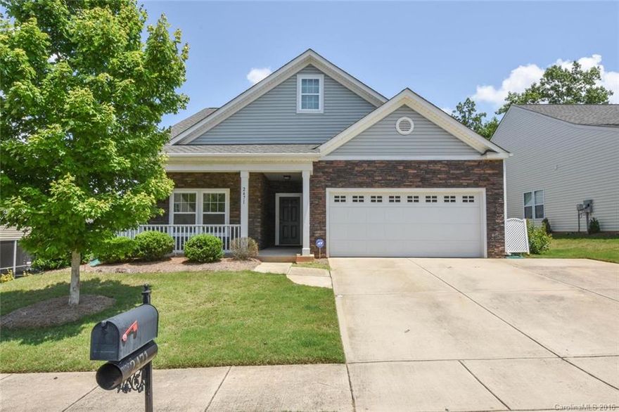 Beautiful 3 BR 3 full BA home in the sought after Lake Ridge community in Tega Cay. This home features an open floor plan w/ spacious great room, gas log fireplace, master on main floor and master bath w/ garden tub, separate shower and dual sinks. Kitchen has granite counters, butler's pantry and breakfast area. 2nd Floor features large bonus room, bedroom and full bath. Extras include screen rear patio and Rinnia gas hot water. Close to dining/shopping and minutes from Charlotte. Hurry!