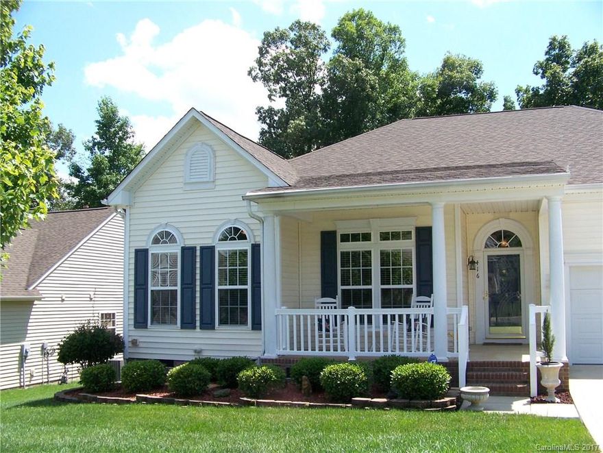 Lovely, beautifully kept desirable single story home on apprx quarter acre backs to wooded community area. Enjoy your morning coffee on the peaceful back deck while listening to the birds. Rare 2 sided fireplace between great room & sun room, seated master shower & more! Open floor plan! Community RV/Boat/Vehicle storage available for additional fee.