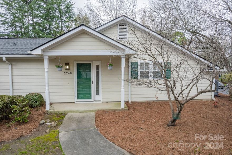 Welcome to 2748 Tiergarten Ln! New HVAC in 2024! Step inside and be greeted by laminate wood flooring. The living room & dining area feature a brick fireplace & a vaulted ceiling. The kitchen includes a dishwasher, electric oven/range, refrigerator, & laundry. The bedroom includes a walk-in closet & access to the full bathroom. The back features a patio, fenced-in area, & storage space. Great Charlotte location with proximity to Little Sugar Creek Greenway (~1.4 miles), Quail Hollow Club (~1.5 miles), Carolina Pavillion Shopping Center (~2.6 miles), Carolina Place Mall (~3.7 miles), & Uptown Charlotte (~13 miles).