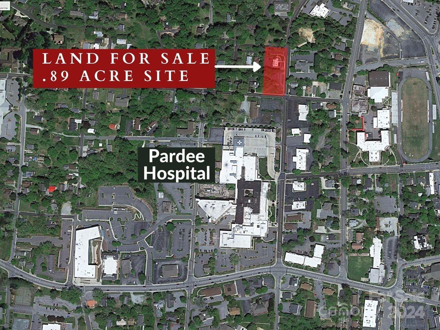 Property comprised of 2 parcels (PIN 9569-60-1341 and PIN 9569-60-1454) for a total lot size of .89 acre. Lot ideally suited for office/medical use.  Hendersonville city zoning with a Special Use permit in place for up to 10,000 sf 2 story medical building. Property is located within the medical district within walking distance to Pardee Hospital. Build to suit is available.