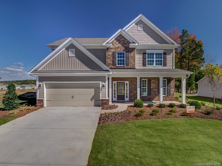 THIS IS OUR MODEL HOME and our most popular two-story home called the Brookwood/Buchanan. Absolutely gorgeous from the front door to the back patio. Beautiful brick front exterior w/ front porch! 4 bedrooms, 3 bath, 2 car garage with BONUS ROOM! Exquisite custom details: gourmet kitchen w/ double oven & gas cooktop. Extensive hardwood in the main entertainment area along w/ tile floors in the baths & laundry. A grand 2-story family room w/ breathtaking details. Outdoor Fireplace w/ paver stones!