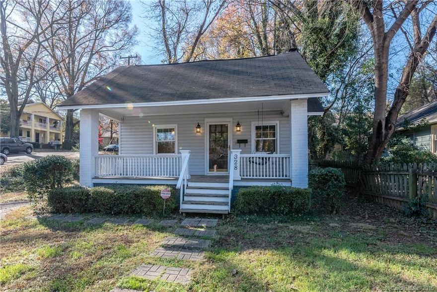 Dilworth, Southend, Light rail, 1 mile to Uptown. Has been re-wired and re-plumbed. Office and/or residential use. Re-vitalized, walk friendly, historic neighborhood. Original doors, floors and moldings. Rocking chair front porch. Classic cozy charm. Tankless water heater. Fireplace offered "as-is". One block to Einstein Bagel, Carrabbas, light rail. LOCATION. Near newly announced multi million dollar Strawn Village redevelopment project.