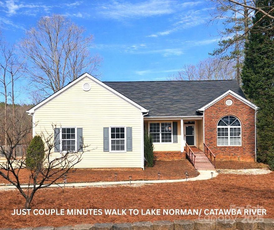 Move-in ready and thoughtfully designed, this well-maintained home offers both comfort today and incredible flexibility for the future. The property features a main level plus a fully finished basement that is already plumbed for a full kitchen, making it ideal for an additional living space, in-law suite, or ultimate entertaining area.
The main level showcases an open kitchen and dining area with granite countertops, a spacious living room with vaulted ceilings, and a desirable split-bedroom floor plan. Surround sound runs throughout the home and basement, complete with individual room controls and lifetime Sirius radio access. The primary suite offers two walk-in closets and a large walk-in shower, while the secondary bedrooms share a full bath with tub/shower combo and feature dual closets, providing excellent storage on both sides of the hallway.
The finished basement includes heating, a bedroom, full bathroom, and walk-out access to a paved walkway leading to the main level—perfect for guests or multi-generational living. Additional highlights include a two-car attached garage, all appliances conveying (including the garage refrigerator), fenced backyard, and close proximity to the lake.
This home is loaded with smart upgrades and maintenance:
• Generator hookup
• Whole-panel surge protector
• 220 outlet in garage 
• HVAC system fully replaced in 2019 with all new equipment and serviced twice annually
• Water heater approx. 6 years old
• New well pump and lines installed approx. 10 years ago
• Leaf Filter gutter system with transferable lifetime warranty
• Attic fan and roof vents regulated by thermostat for improved efficiency
Front access ramps are currently in place for convenience and accessibility and can be removed if desired.
This is a rare opportunity to own a meticulously cared-for home with endless possibilities. Schedule your private tour today—this one truly has it all.