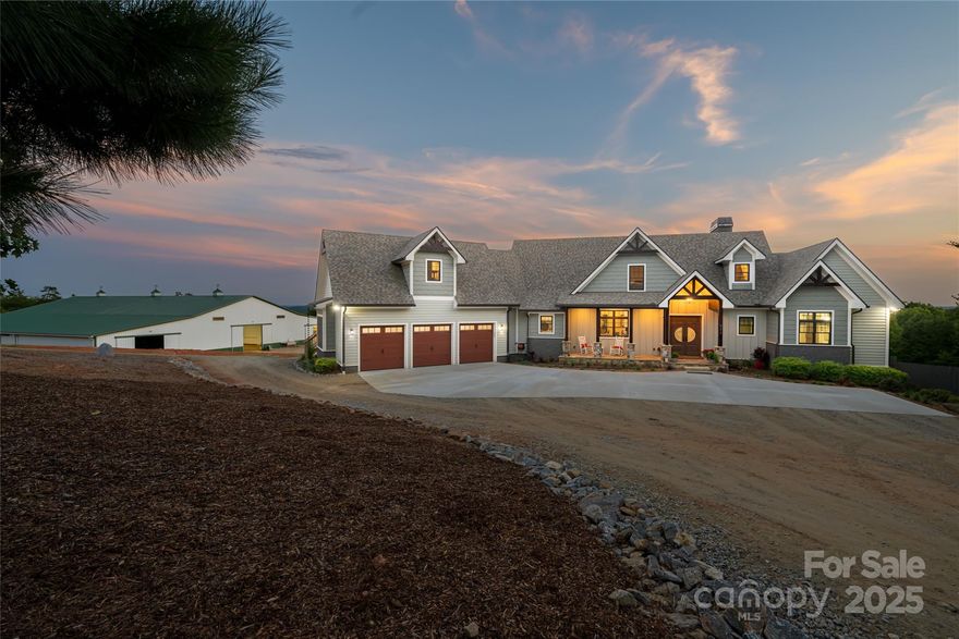Exceptional equestrian estate in a gated community, ideal for teaching, boarding and income producing. The 19,296 sf barn includes a 60’x144’ indoor arena with a viewing room, (12) 12’x12’ stalls—10 with 12’x24’ run-outs—two tack rooms with custom lockers, and indoor/outdoor wash bays with H/C water.  5 climate-controlled rooms offer an office, full bath, laundry, kitchenette, tack room, and ample storage. EV charging and solar power. Located on FETA.

The main house features 5 bedrooms, laundry and full kitchens on each floor, a main-level master en-suite with a steam shower, and a hidden panic room. The open floor plan boasts vaulted ceilings, two fireplaces, and a walk-out basement with a great room, full kitchen, multiple baths, full laundry, bedroom, flex rooms & safe room.  

A private 768 sf studio apt with a separate entrance and deck sits above the three-car garage. A must-see for equestrian enthusiasts!

 Seller is a licensed NC broker.  Agent and Seller are related.