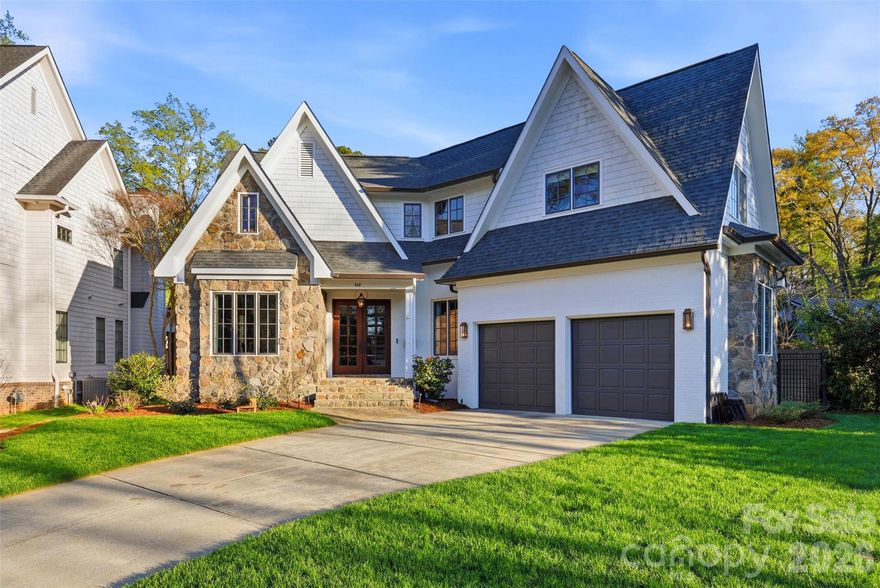 Welcome to 400 Hunter Lane - a rare find in the heart of Cotswold, Charlotte, NC, where refined interior living meets an outdoor space that redefines what's possible. Inside, soaring ceilings and rich hardwood floors create an immediate sense of scale and warmth. A private study and formal dining room anchor the main level, while the open-concept kitchen - complete with a center island, built-in bar, sunlit breakfast area, and walk-in pantry - is designed for both everyday living and effortless entertaining. The great room fireplace and screened porch beyond it offer the perfect transition to what awaits outside. And the backyard is nothing short of extraordinary. A fully outfitted outdoor kitchen with leathered granite countertops, wine fridge, and stovetop burners anchors the space. A covered terrace with its own fireplace, a saltwater heated pool, 360-degree overflow hot tub, copper scupper water feature, sandblasted marble decking, and a fully appointed pool house with half bath - all set against beautifully manicured grounds that feel more like a private resort than a backyard. This is Cotswold living at its absolute finest.