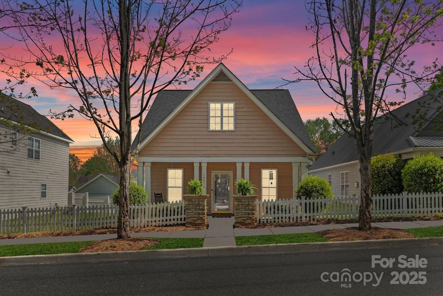 Experience the charm of this Charleston-style 3-bed, 2-bath home by Saussy Burbank, ideally located in the heart of Huntersville. The main level features an open floor plan with two bedrooms, a full bath, new LVP flooring, granite countertops, and ample cabinet space—perfect for both everyday living and entertaining. Upstairs, the spacious primary suite includes a double vanity, sitting area, large walk-in closet, and a new flex room ideal for a nursery, office, or additional closet space. Enjoy a fully fenced backyard with a cozy sitting area, plus a newly paved parking pad connecting to the detached 2-car garage. Some updates include a new roof in 2020 and a new furnace and water heater in 2023 for peace of mind. Set in a well-established, friendly community with easy access to I-77, Charlotte, Birkdale, and Lake Norman. Neighborhood amenities include a pool, playground, and recreation area. This home blends style, comfort, and convenience—don’t miss your chance to make it yours!