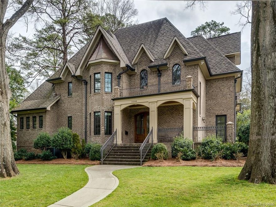 This Myers Park home features, five bedrooms, six full and two half baths. Spacious kitchen opens to morning room with fireplace. The house has everything today's buyer wants, including mud room, nice laundry room, study , two master bedrooms, all secondary baths are en suite, media/theatre and recreation room, wine room off kitchen, screened porch. See agent remarks about walk zone for Myers Park Traditional School.