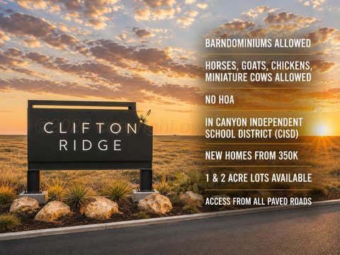 Vacant Land For Sale - 19801 Creek Ridge<br/> Canyon, TX 79015