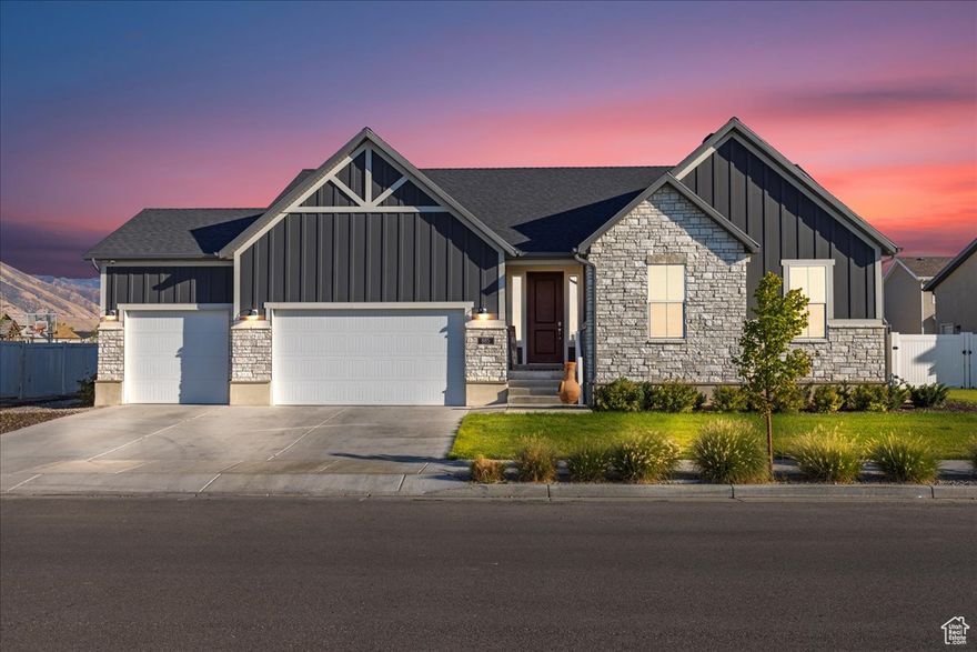 Former Ivory Homes Model! Fully Finished, Over 4,000 Sq Ft. This beautifully maintained former model home by Ivory Homes is complete from top to bottom with over 4,000 sq ft of finished living space. The main floor showcases a bright kitchen with white cabinetry, pantry, stainless steel appliances, laminate flooring, half bath, laundry room, an office, and three bedrooms including a spacious master suite with ensuite bath. The fully finished basement features nine-foot ceilings, a huge family room, three additional bedrooms, and a full bathroom, creating the perfect space for entertaining, relaxing, or hosting guests. The home is fully landscaped and ideally located just minutes from Deseret Peak High School and the new Tooele Temple. You'll also love being near the brand-new Founders Pointe shopping and dining center. Hobby Lobby, Five Below, Chipotle, and Chili's are now open, with Ulta, Ross, TJ Maxx, and Old Navy confirmed and currently under construction. Whether you're running errands, grabbing dinner, or enjoying peaceful moments of reflection, this home puts it all within easy reach. All HOA information and fees are to be verified by the buyer. Square footage figures are provided as a courtesy estimate only; buyers are advised to obtain an independent measurement. Seller Financing Available Rare opportunity to own in Stansbury Park with flexible terms offered directly through the seller. Proposed structure includes 20% down, a 6.5% interest rate, and a 3-year balloon (negotiable). The estimated monthly payment, which includes principal, interest, taxes, and insurance, is approximately $4,375. This arrangement allows buyers to make a single bundled payment each month while building equity and preparing for future refinance. The home itself offers over 4,000 sq ft of finished living space, a fully finished basement, multiple bedrooms, and a landscaped yard. Ideally located near Stansbury Park Golf Course, Stansbury Lake, schools, freeway access, the Stansbury Observatory, and more, this property also benefits from the many new shopping centers and retail developments coming to Tooele County, bringing more convenience, amenities, and value growth to the area. Contact agent for complete terms and to schedule a private showing.