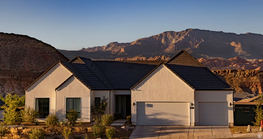 Beautifully maintained single-level home in the sought-after Shooting Star community! Inside, you'll find rich hardwood flooring, a spacious great room perfect for entertaining, and an updated kitchen. The oversized garage features a clean epoxy finish, and there's even dedicated RV parking for your toys or trailer. The real showstopper? Forever views of Pine Valley and the surrounding natural beauty-completely unobstructed. Whether you're enjoying a quiet morning or hosting friends for sunset, the view is unbeatable. Located just minutes from excellent elementary school, this home offers the perfect blend of function, beauty, and location.