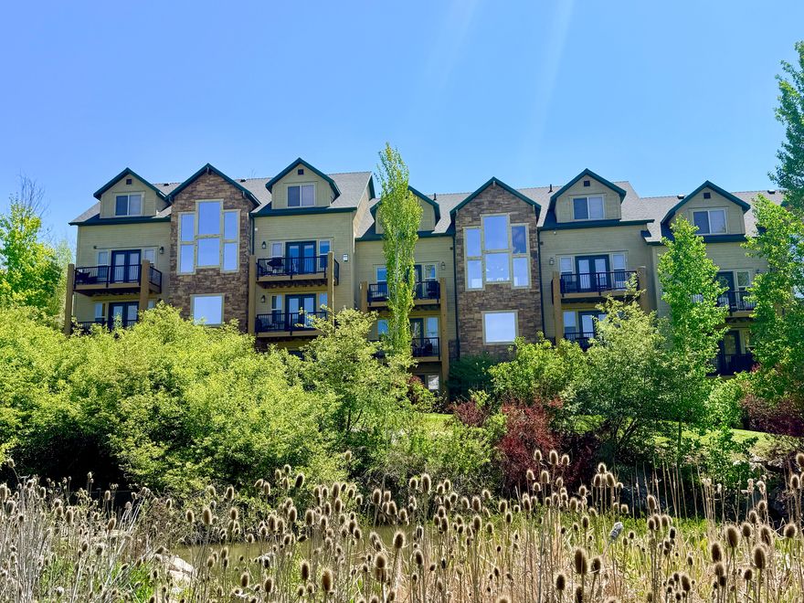 MOTIVATED SELLER!  Zoned for nightly rentals.  This beautiful, mountain rustic, 3-bedroom deluxe condo is located at the end of a cul-de-sac and offers breath-taking views of Ben Lomond and James Peak. One of the most popular floor plans at Moose Hollow due to the large kitchen/gathering room on the main floor. Very peaceful and secluded back patio and deck which are adjacent to the year-round stream and pond. Walk-out basement from the Master bedroom provides easy access to the lower patio. All furnishings in condo are included, turn-key and ready for use as a full-time residence or second home rental investment property. Moose Hollow is only minutes from Wolf Creek Resort 18-hole Golf Course, 5 miles from Powder Mountain Ski Resort and only 15 miles from Snowbasin Ski Resort. Enjoy miles of hiking and biking trails, boating, paddleboarding and fishing on Pineview Reservoir and so much more for those who love the outdoors!