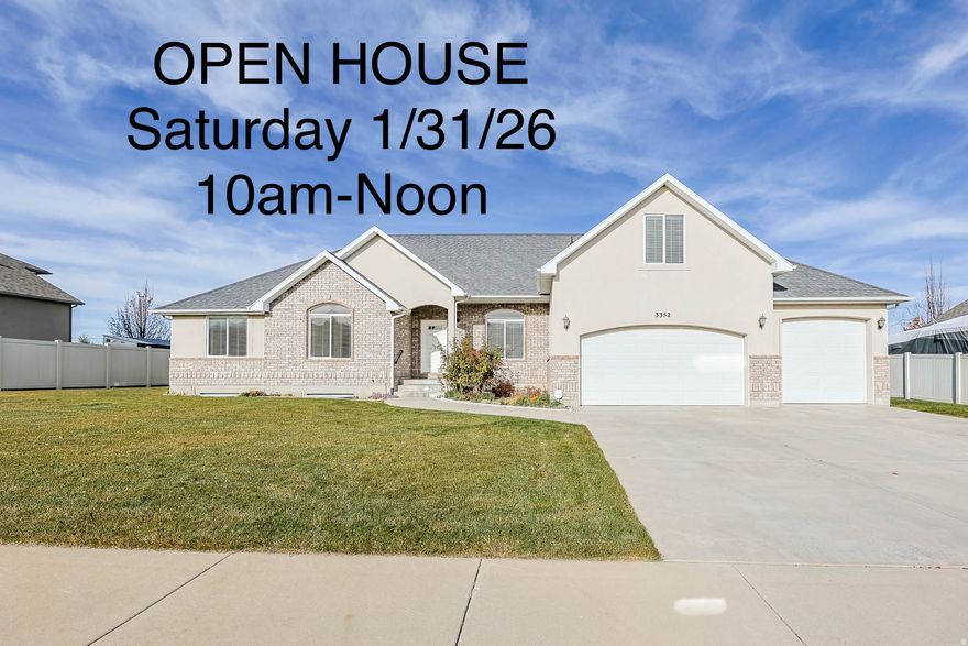 Welcome to 3352 W 10235 South, South Jordan, Utah - a beautifully maintained home in the heart of one of the valley's most desirable communities.  This spacious 4,434 sq. ft. residence offers an exceptional blend of comfort, convenience, and charm. With 3 bedrooms, 2 full bathrooms, and an additional half bath on the main floor, this home provides plenty of room for both everyday living and entertaining.  Nestled in a quiet, well-established neighborhood, this property has been lovingly cared for and meticulously maintained over the years, ensuring peace of mind for its next owners. Inside, you'll find generous living spaces, thoughtful layout, and room to grow.   Located in the heart of South Jordan, you're just minutes from everything you need - shopping, dining, parks, schools, and easy commuter access. The combination of a serene setting with unbeatable convenience makes this home truly special.  If you're looking for a well-kept home in an ideal location, this South Jordan gem is a must-see. Schedule your private tour today! Square footage is approximate and provided as a courtesy only. Buyer advised to independently verify.