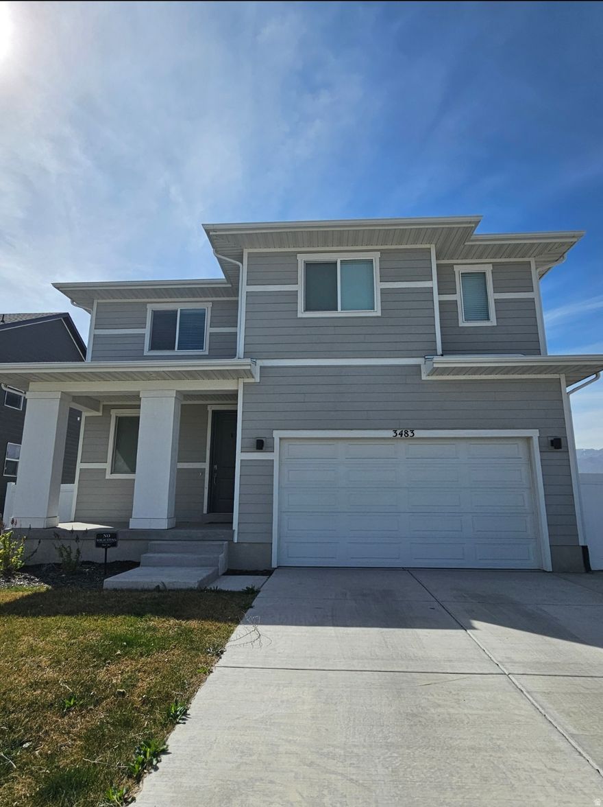 Spacious 3628 sq ft home with 2,910 sq ft of finished area. This home features a 2 car garage, extended driveway that can accommodate 4 vehicles, concrete parking pad behind the double gate big enough for full sized pick up, 44 ft long gravel parking pad for your rv, boat, or both! The backyard features a 12x16 ft gazebo on s concrete pad perfect for chilling and grilling, lava rock garden beds, and vinyl fencing. All grass areas are complete with an automated sprinkler system. The front yard has a mulch garden bed with automated drip watering system. Inside amenities include oversized water softener, reverse osmosis system, tankless water heater, gas stove, refrigerator, dishwasher, mounted microwave, and solar shades. The basement is partially finished with a 324 sqft gym. All rooms are spacious with large closets including walk in closet attached to master bath. This home also has oversized double pane windows for tons of natural light and beautiful mountain views! This home is a must see! Contact seller for a showing using information provided.