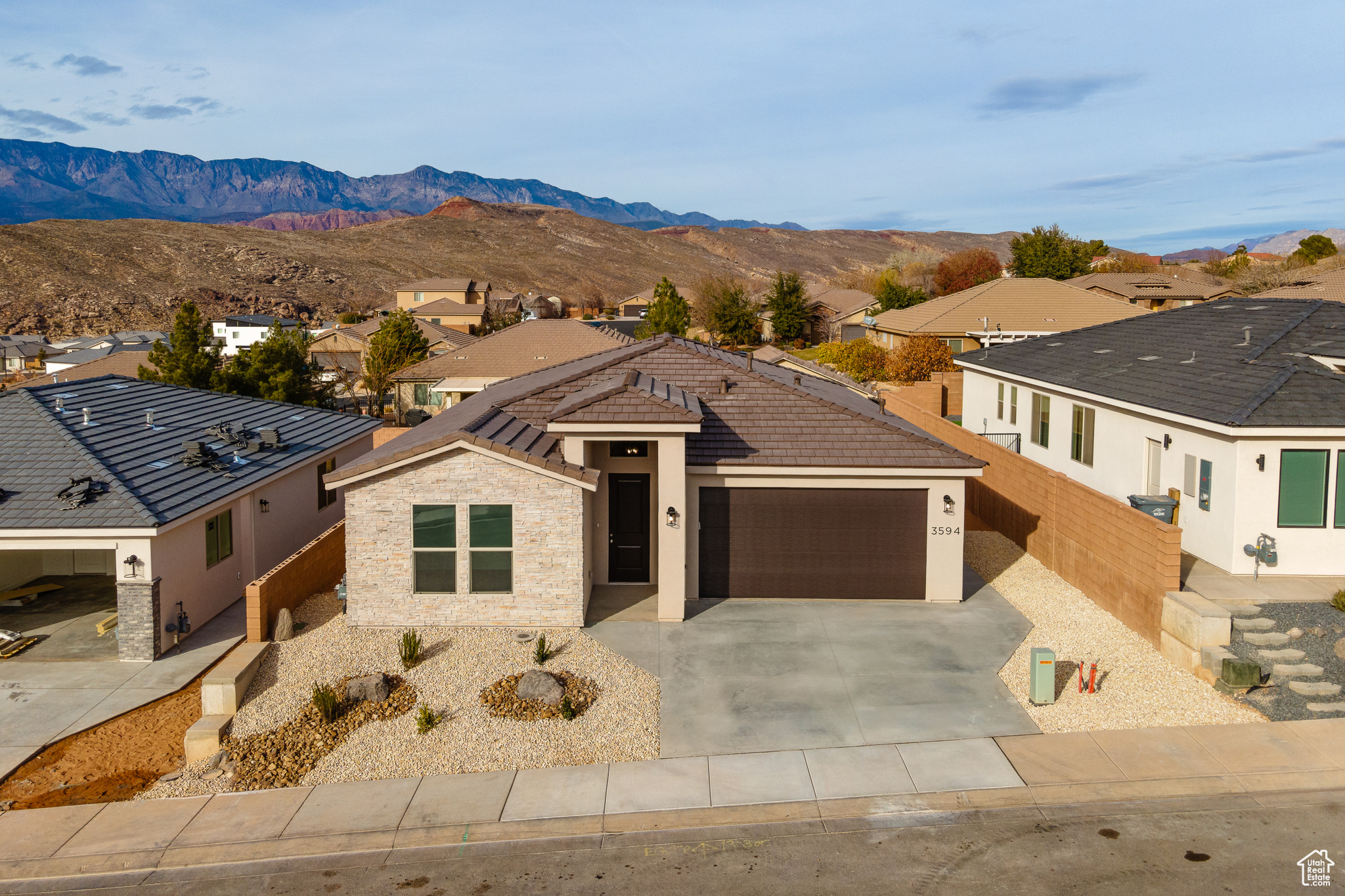 New, move-in ready, 4-bed 2-bath home on one level with no HOA just 15 minutes from the Green Springs exit. Enjoy peace and serenity in this quiet neighborhood. Close to water sports, sand dunes, hiking, and golfing. This is one of the last homes in the Zions Gate Estates subdivision. Fully fenced yard enclosed with metal gates. Side parking. One-year builder warranty. Seller is a Utah real estate licensee.