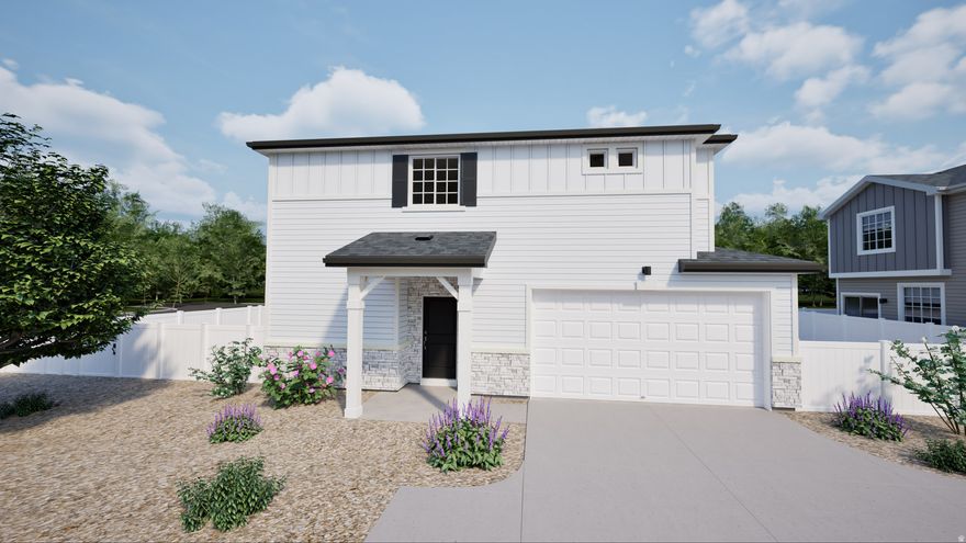 New Helena floorplan in our "Porchlight" Collection at Wander. The Helena features open great room, kitchen with large eat around island and second floor with spacious bedrooms including large primary bedroom with spa shower and spacious walk-in closet. Large windows and wrap around staircase allow for lots of natural light.  (Photos are of another home in another community. Helena Homesite 255)