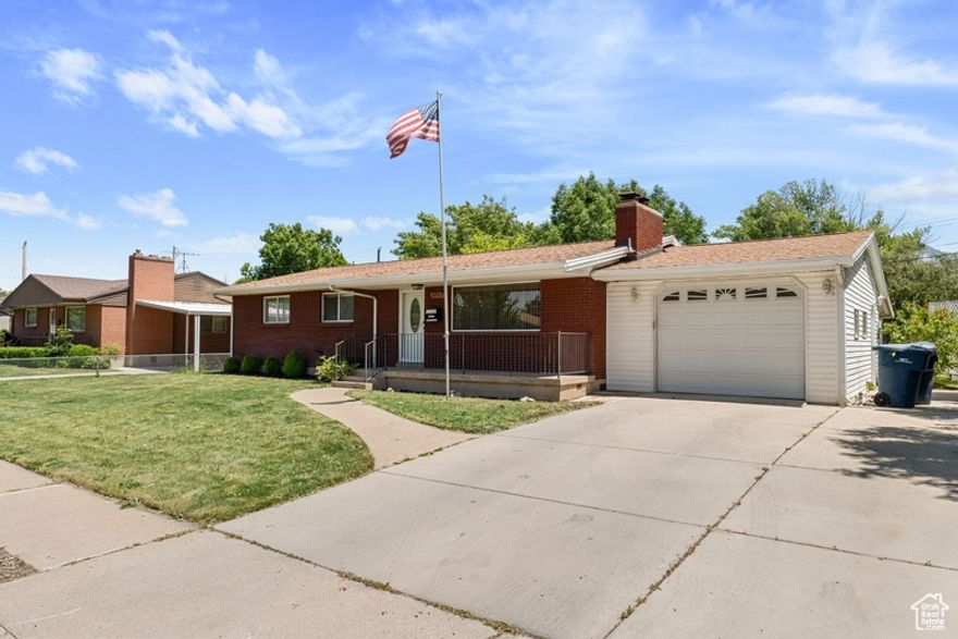 SUPERB location in the heart of Sandy! Dead end street with very low traffic, walking distance to major venues Real Salt Lake stadium, Jordan Commons, Mountain America expo center, TRAX, etc. The home boasts original hardwood floors, new carpets upstairs, 5 bedrooms, 3 up and 2 down, one of the bedrooms in the basement is a flex room, it does not have a closet, but it has been used as a bedroom for many years,  two family rooms, one up and one down, 2 bathrooms up and a partial bathroom in the basement that can be completed easily, larger than most lot size, it does include parcel # 28-06-376-012, for a total of .27 acres, secluded yard, fruit trees, covered patio, covered deck right off the kitchen, the South side of the patio is wired for a hot tub, fireplaces up and down, cold storage in the basement, good size kitchen, oversized car garage, last home of the street, literally! Near commerce, main roads, restaurants, and more! Square footage figures are provided as a courtesy estimate only and were obtained from county records.  Call today for a private showing. Buyer is advised to obtain an independent measurement.