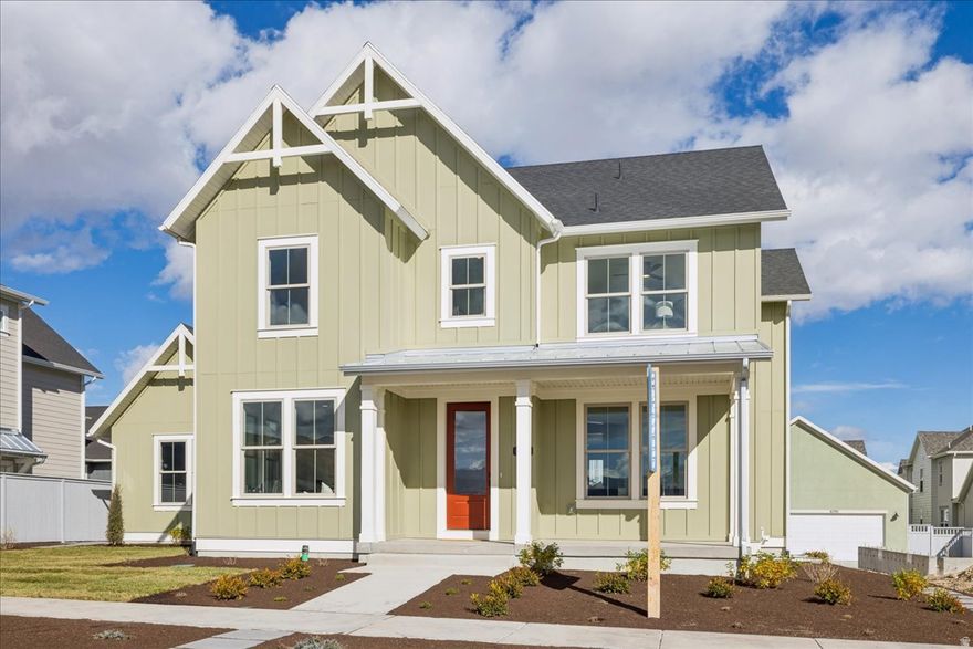 Introducing the Ridgefield Farmhouse at Cascade Village-where modern function meets timeless charm in one of Daybreak's most desirable neighborhoods near the Watercourse. Its open-concept design seamlessly connects the kitchen, great room, and dining area for easy living and entertaining. A cozy sitting room and nearby flex space provide options for a home office, study, or playroom. The luxury owner's suite offers a private retreat with an oversized walk-in closet, and a tandem 4-car garage adds extra room for vehicles, storage, or a home gym. With a generous covered porch and standout curb appeal, the Ridgefield Farmhouse delivers style, comfort, and flexibility right in the heart of Cascade Village. (Note: this home is a current model, we are willing to sell and move right away).  See sales agent for details.