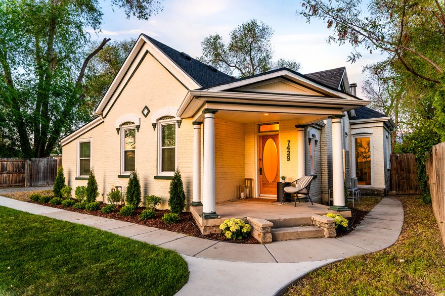 Grand Open House Saturday, April 25th, 2026 | 11-1 pm | Built in 1896, this is more than a home-it's a rare opportunity to own a piece of Utah history, thoughtfully restored for modern living while preserving the character that makes it truly unforgettable.  Set back on a generous .43-acre lot, the home is surrounded by a park-like front and backyard that creates a sense of privacy and calm the moment you arrive. Mature trees, open green space, and thoughtful landscaping give the property a peaceful, estate-like feel-something increasingly rare.   From the moment you step onto the welcoming front porch, the timeless brick exterior and charming architectural details set the tone. Inside, natural light pours through oversized windows, highlighting original elements that have stood the test of time and craftsmanship that simply can't be replicated today.  The home has been extensively updated, blending historic charm with modern convenience. A fully remodeled kitchen anchors the space with clean, bright finishes, while updated electrical, plumbing, HVAC, and a new roof provide peace of mind for years to come. Beautiful wood floors run throughout, complementing the high ceilings and thoughtful design. The spacious layout offers 3 bedrooms and 2 bathrooms across 1,504 square feet, including a private primary suite with an updated bath.  Daily life here feels elevated yet effortless-morning coffee on the porch as the yard comes to life, sunlight streaming into the kitchen, and evenings that naturally flow outdoors. Imagine hosting under the covered patio with string lights overhead, relaxing in the gazebo, or gathering around the firepit as the sun sets behind your own backyard retreat.  Every detail of this home has been intentionally improved, with over $150,000 in upgrades including a full kitchen renovation, new mini-split HVAC systems, irrigation and landscaping, wood floor installation, roof replacement, gutters, and more -allowing you to simply move in and enjoy. Even more privacy is on the way, with the north driveway fence scheduled to be replaced in the coming weeks, further enhancing the secluded feel of the property.  Whether you're drawn to the history, the charm, or the lifestyle this property offers, this is a home that tells a story-and invites you to become part of it.