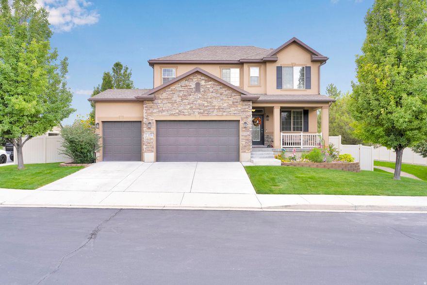 Welcome to your dream home in a quiet, safe, and centrally located neighborhood, just 20 minutes from both Salt Lake City and Lehi, and within the highly sought-after Bingham High School district. This beautifully maintained home offers a bright, open-concept layout that seamlessly connects the kitchen, dining area, and family room, perfect for both everyday living and entertaining.  Upstairs, you'll find a spacious primary suite, two additional bedrooms, a large loft, and a convenient laundry room. The upstairs has a second air conditioning system. The fully finished basement adds even more versatility with a second family room, two bedrooms, and a full bath, ideal for guests, teens, or extended family.  Enjoy the outdoors in the beautifully landscaped backyard featuring a covered patio, BBQ area, garden beds, and a lush grassy play space. Close to shopping, dining, parks, and schools, this home combines comfort, space, and an unbeatable location.